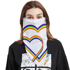 Rainbow Hearts Face Covering Bandana (triangle)