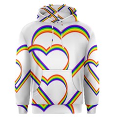 Rainbow Hearts Men s Core Hoodie