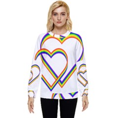 Rainbow Hearts Hidden Pocket Sweatshirt