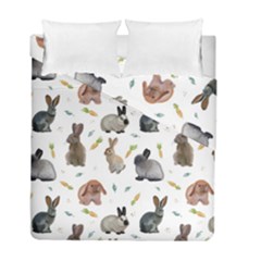 Cute Bunny Duvet Cover Double Side (full/ Double Size) by SychEva