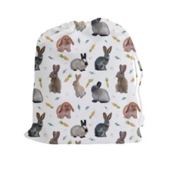 Cute Bunny Drawstring Pouch (2xl) by SychEva