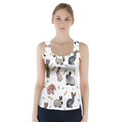 Cute Bunny Racer Back Sports Top by SychEva