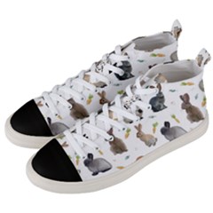 Cute Bunny Men s Mid-top Canvas Sneakers by SychEva