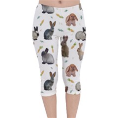 Cute Bunny Velvet Capri Leggings  by SychEva