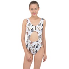 Cute Bunny Center Cut Out Swimsuit by SychEva