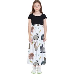 Cute Bunny Kids  Flared Maxi Skirt by SychEva