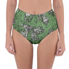 Modern Camo Grunge Print Reversible High-waist Bikini Bottoms