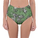 Modern Camo Grunge Print Reversible High-Waist Bikini Bottoms View1