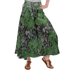 Modern Camo Grunge Print Satin Palazzo Pants by dflcprintsclothing