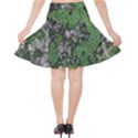 Modern Camo Grunge Print Velvet High Waist Skirt View2