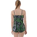 Modern Camo Grunge Print Babydoll Tankini Set View2