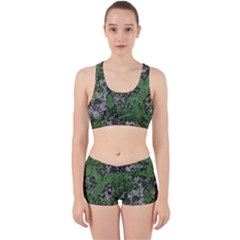 Modern Camo Grunge Print Work It Out Gym Set by dflcprintsclothing