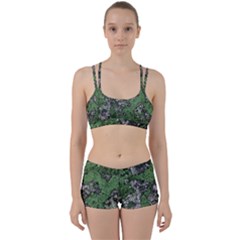 Modern Camo Grunge Print Perfect Fit Gym Set by dflcprintsclothing