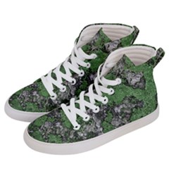 Modern Camo Grunge Print Men s Hi-top Skate Sneakers