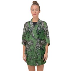 Modern Camo Grunge Print Half Sleeve Chiffon Kimono by dflcprintsclothing