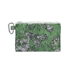 Modern Camo Grunge Print Canvas Cosmetic Bag (small)