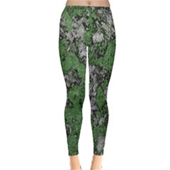 Modern Camo Grunge Print Inside Out Leggings by dflcprintsclothing