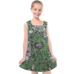 Modern Camo Grunge Print Kids  Cross Back Dress by dflcprintsclothing