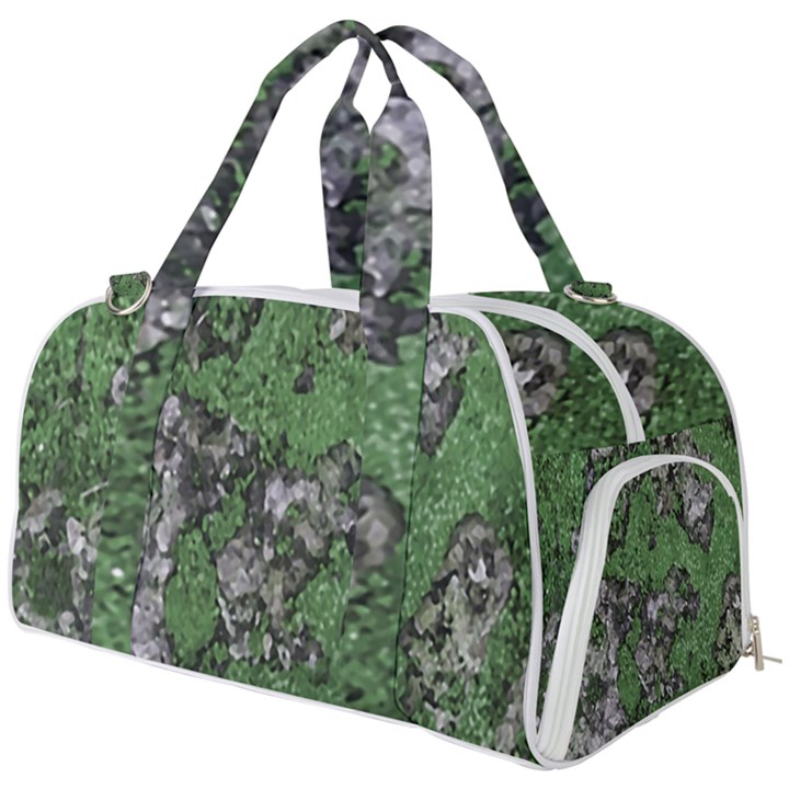 Modern Camo Grunge Print Burner Gym Duffel Bag