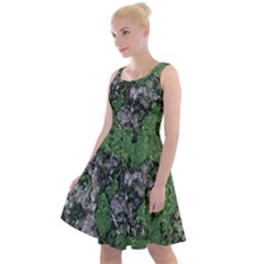 Modern Camo Grunge Print Knee Length Skater Dress by dflcprintsclothing