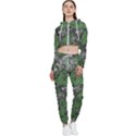 Modern Camo Grunge Print Cropped Zip Up Lounge Set View1