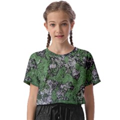 Modern Camo Grunge Print Kids  Basic Tee by dflcprintsclothing