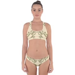 Abstract Pattern Geometric Backgrounds   Cross Back Hipster Bikini Set by Eskimos