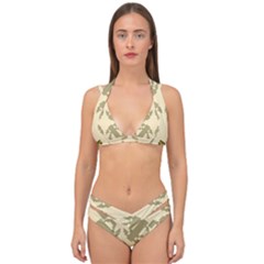 Abstract Pattern Geometric Backgrounds   Double Strap Halter Bikini Set by Eskimos