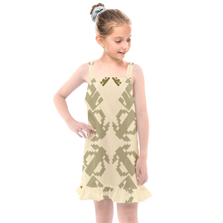 Abstract pattern geometric backgrounds   Kids  Overall Dress