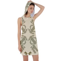 Abstract Pattern Geometric Backgrounds   Racer Back Hoodie Dress by Eskimos