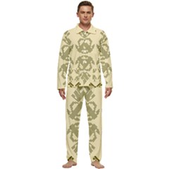 Abstract Pattern Geometric Backgrounds   Men s Long Sleeve Velvet Pocket Pajamas Set