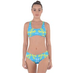 Abstract Pattern Geometric Backgrounds   Criss Cross Bikini Set