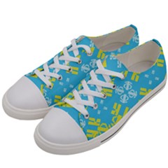 Abstract Pattern Geometric Backgrounds   Men s Low Top Canvas Sneakers by Eskimos