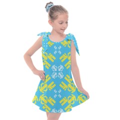 Abstract Pattern Geometric Backgrounds   Kids  Tie Up Tunic Dress by Eskimos