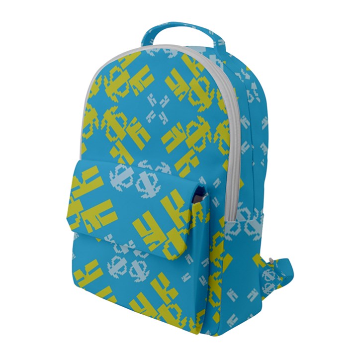 Abstract pattern geometric backgrounds   Flap Pocket Backpack (Large)