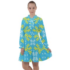 Abstract Pattern Geometric Backgrounds   All Frills Chiffon Dress by Eskimos