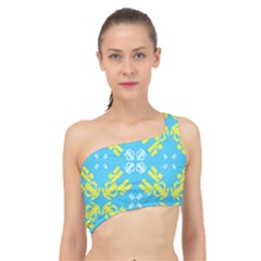 Abstract Pattern Geometric Backgrounds   Spliced Up Bikini Top  by Eskimos