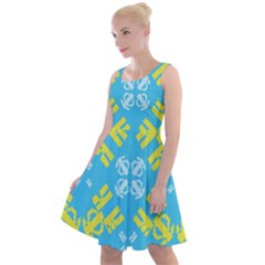 Abstract Pattern Geometric Backgrounds   Knee Length Skater Dress by Eskimos