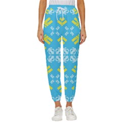 Abstract Pattern Geometric Backgrounds   Cropped Drawstring Pants