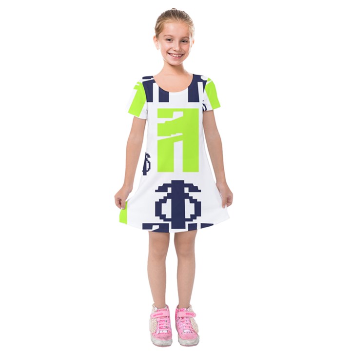 Abstract pattern geometric backgrounds   Kids  Short Sleeve Velvet Dress