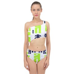 Abstract Pattern Geometric Backgrounds   Spliced Up Two Piece Swimsuit by Eskimos