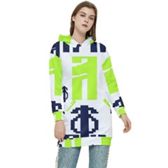 Abstract Pattern Geometric Backgrounds   Women s Long Oversized Pullover Hoodie by Eskimos