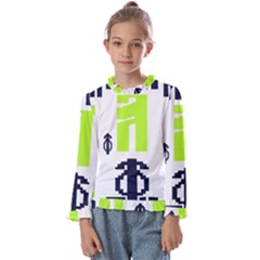 Abstract Pattern Geometric Backgrounds   Kids  Frill Detail Tee