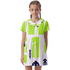 Abstract Pattern Geometric Backgrounds   Kids  Asymmetric Collar Dress by Eskimos