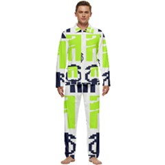 Abstract Pattern Geometric Backgrounds   Men s Long Sleeve Velvet Pocket Pajamas Set