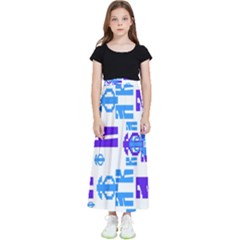 Abstract Pattern Geometric Backgrounds   Kids  Flared Maxi Skirt by Eskimos