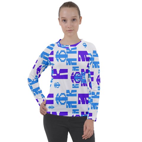 Abstract Pattern Geometric Backgrounds   Women s Long Sleeve Raglan Tee by Eskimos