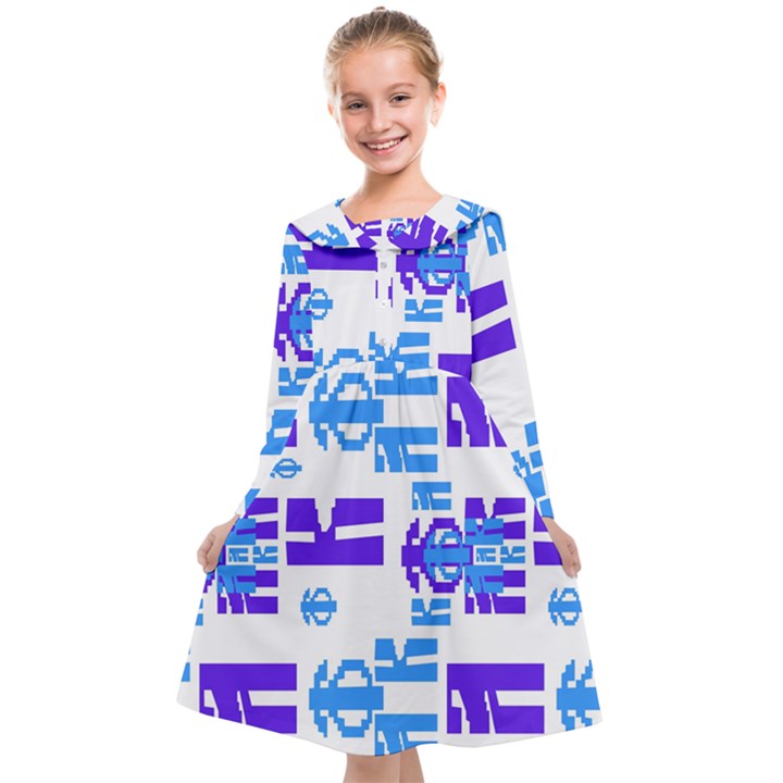 Abstract pattern geometric backgrounds   Kids  Midi Sailor Dress