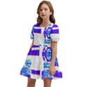 Abstract pattern geometric backgrounds   Kids  Short Sleeve Dolly Dress View2