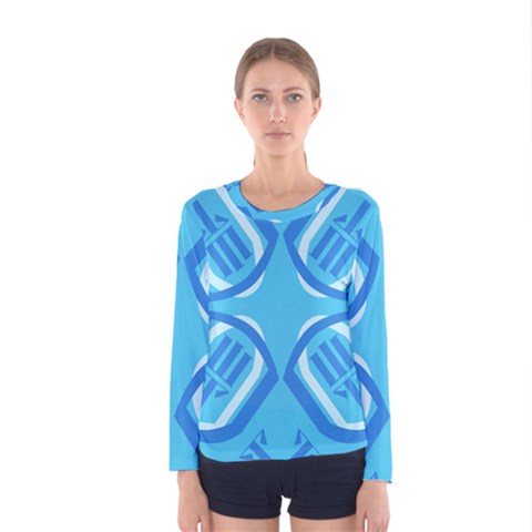 Abstract Pattern Geometric Backgrounds   Women s Long Sleeve Tee by Eskimos